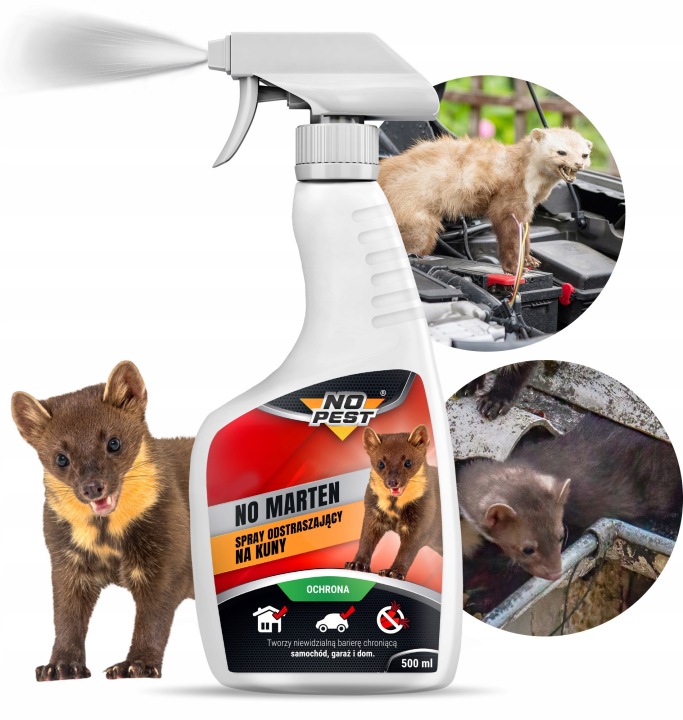 No Marten No Pest 500ml – tekutý repelent proti kúnam a hlodavcom, bezpečný pre domácnosť
